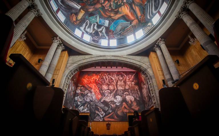 Dañado por sismo mural de Orozo en Paraninfo de la UdeG - ZMG Noticias