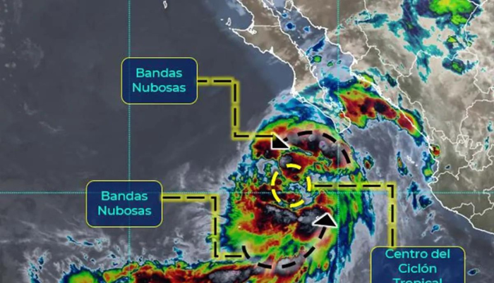 Depresión tropical se intensifica a tormenta 'Javier' en el Pacífico sobre la costa de BCS - ZMG Noticias