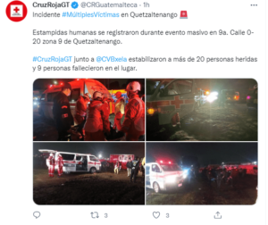 Estampida humana deja 9 muertos y 20 lesionados en Guatemala