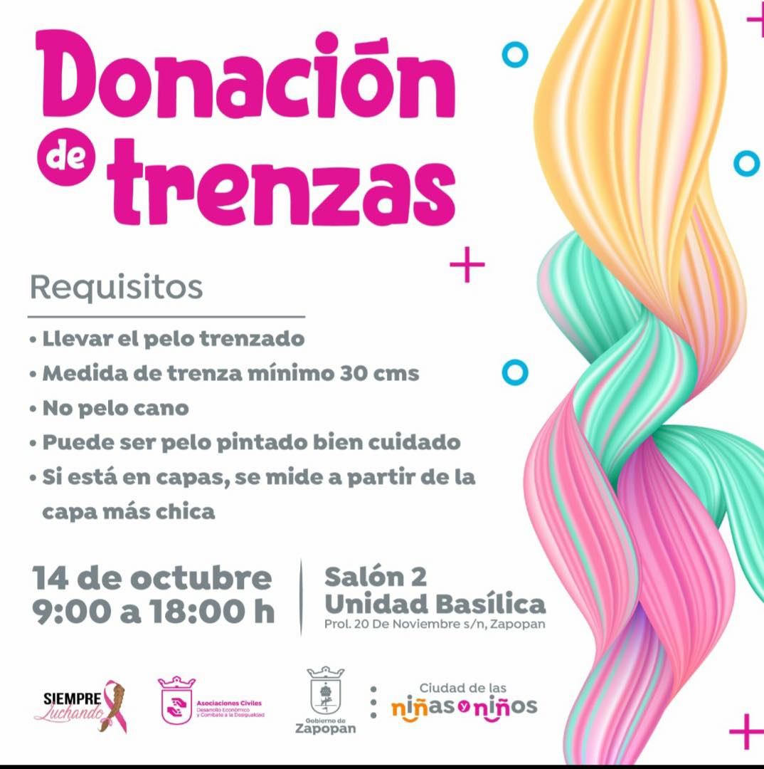 En el Mes Rosa dona tus trenzas para mujeres con cáncer - ZMG Noticias