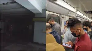 Caos y miedo por corte de luz en el metro de la Ciuduad de México (videos)