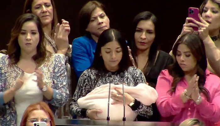 Diputada del PAN sube a tribuna con su bebé y genera polémica - ZMG Noticias