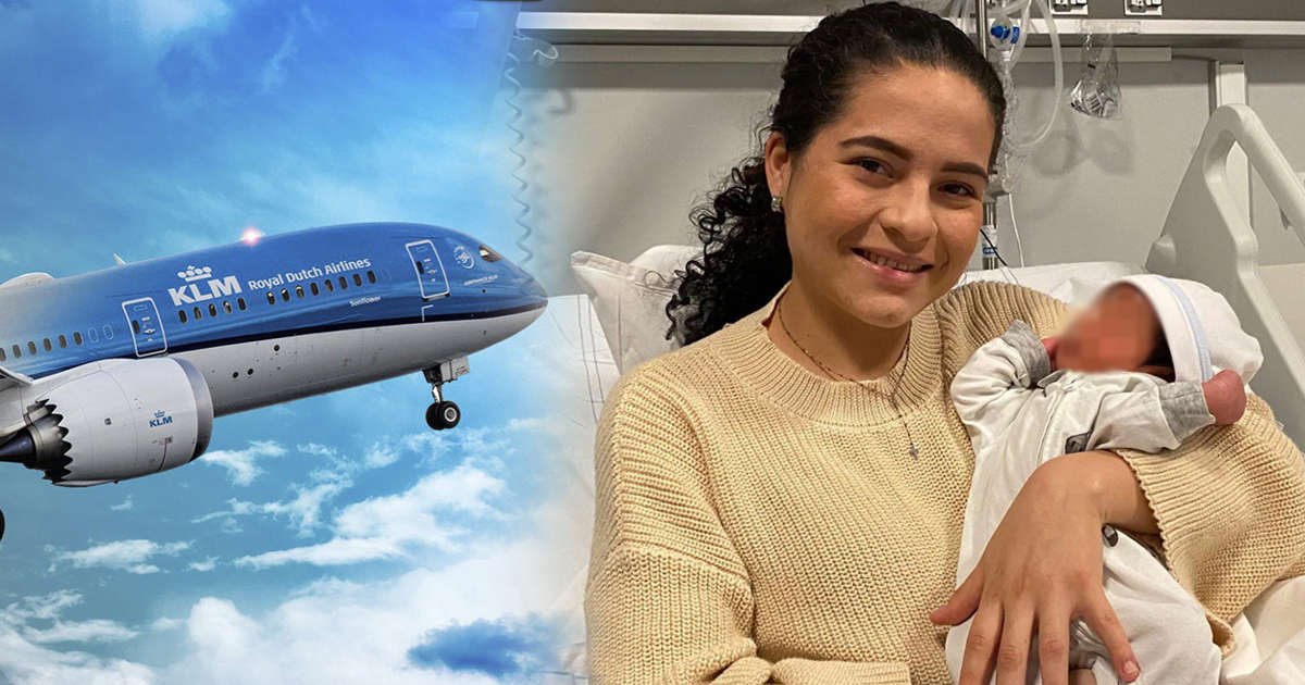 Mujer ecuatoriana da a luz en pleno vuelo de KLM