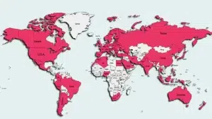 Mapa de los paises afectados por Malware