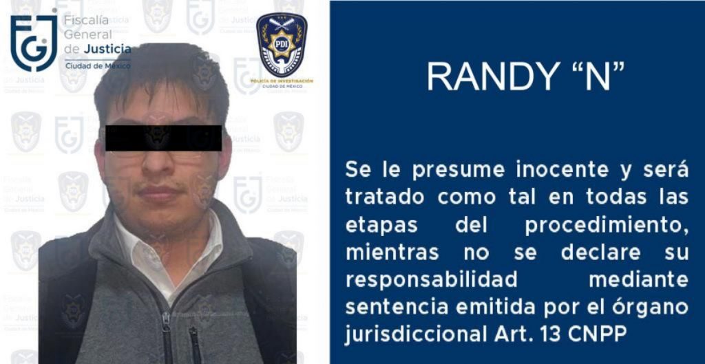 Detienen a Randy “N”, otro presunto implicado en el homicidio de los hermanos Tirado y su tío en la colonia Roma