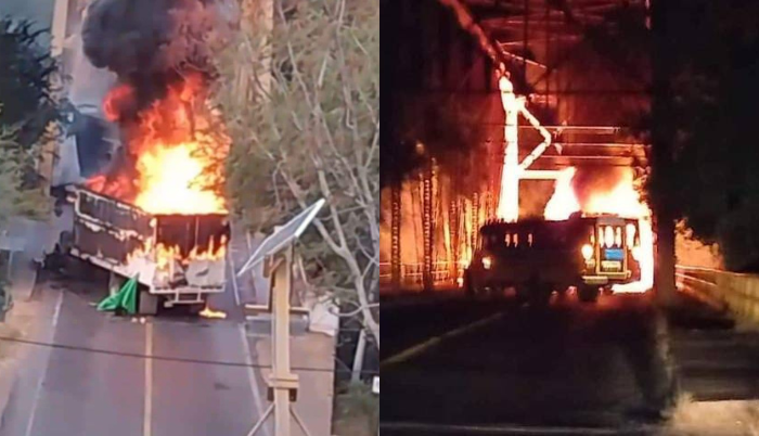 Dos camiones incendiados y detonaciones de arma de fuego en Autlán - ZMG Noticias