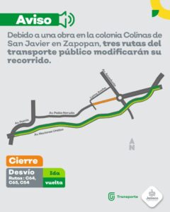 Modificarán y pausarán su derrotero 22 rutas de transporte público el domingo por carrera y obras - ZMG Noticias