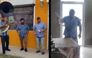 "He sido cabrón": Hombre celebra su divorcio con banda afuera del Registro Civil; video viral