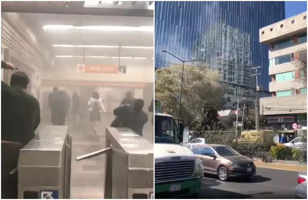 Desalojan a usuarios de la estación Barranca del Muerto por fuerte presencia de humo: “Se está quemando el Metro"