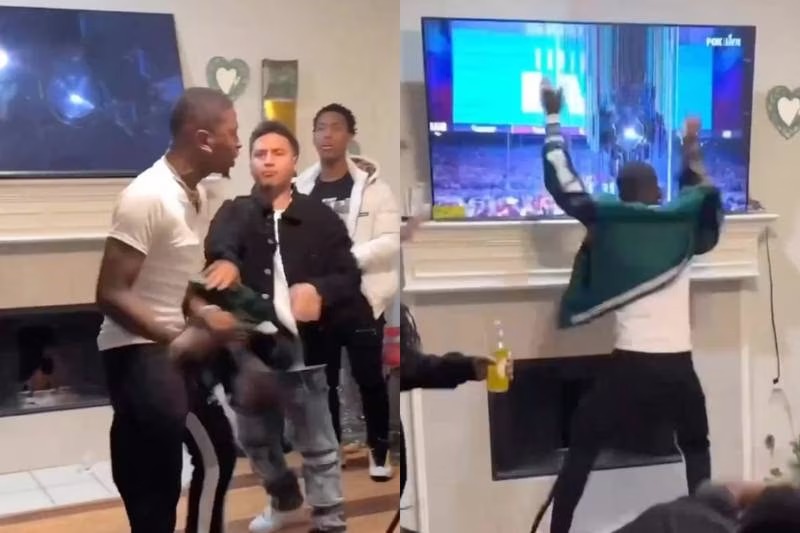 Aficionado de Eagles explota y destruye la tele a golpes