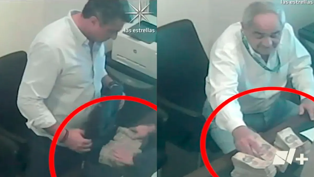 Captan a funcionarios de Layda Sansores recibiendo fajos de billetes