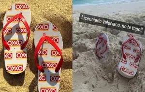 Chanclas del Oxxo causan furor en redes; "Licenciado Valeriano, no te topo"