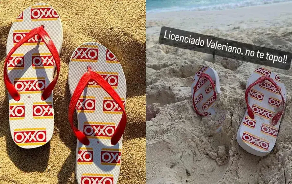 Chanclas del Oxxo causan furor en redes; "Licenciado Valeriano, no te topo"