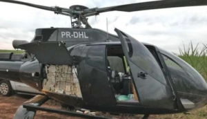 Interceptan en Brasil un helicóptero procedente de Paraguay con 300 kilos de cocaína