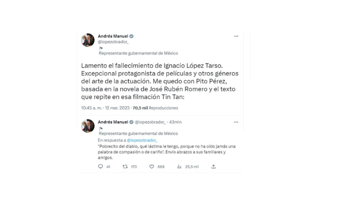 Lamenta presidente fallecimiento de López Tarso - ZMG Noticias Lamenta presidente fallecimiento de López Tarso - ZMG Noticias
