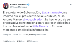 Veto de AMLO a nombramientos de comisionados del INAI; nada de negociar en lo oscurito, señala - ZMG Noticias