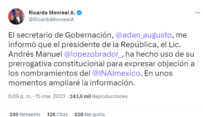 Veto de AMLO a nombramientos de comisionados del INAI; nada de negociar en lo oscurito, señala - ZMG Noticias