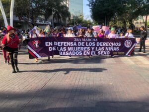 Entre vidrios rotos, consignas y abrazos transcurre marcha feminista separatista en Guadalajara - ZMG Noticias