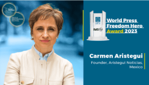 Carmen Aristegui recibe premio internacional como defensora de la libertad de prensa - ZMG Noticias