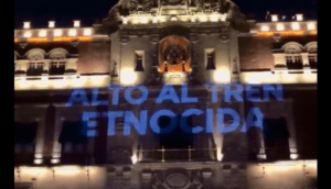 Protestan contra Tren Maya frente a Palacio Nacional - ZMG Noticias