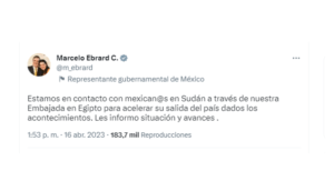 SRE ayudará a ocho mexicanos a salir de Sudán, a través de embajada en Egipto - ZMG Noticias