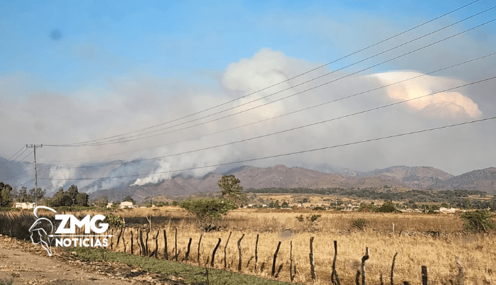 Activan alerta atmosférica en Mixtlán por incendio en Cerro el Crestón