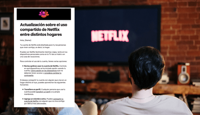 Netflix informa a sus usuarios de México que empezará a cobrar por persona extra