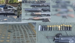 Detienen a 9 miembros del CJNG con arsenal en Michoacán