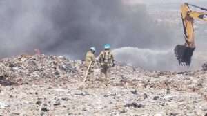 Atienden autoridades municipales y estatales incendio en ex vertedero Los Laureles - ZMG Noticias