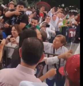 Presidente del PVEM en Jalisco acude a apoyar a Claudia Sheinbaum pero no logra acercarse - ZMG Noticias