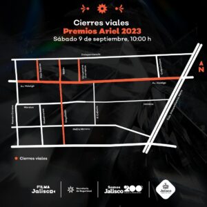 Realizarán cierres viales en el centro de Guadalajara por premios Ariel - ZMG Noticias