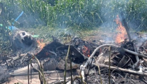 Tragedia en Tuxpan: Helicóptero se desploma en maizal dejando tres víctimas mortales