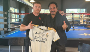 Encuentro de Leyendas: Hugo Sánchez visita a Canelo Álvarez