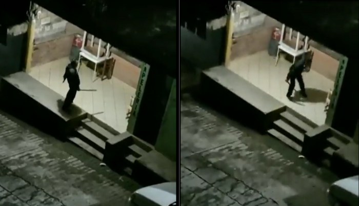 Funcionario amenaza con machete a familia en Veracruz