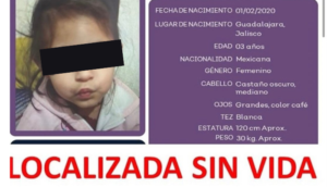 Desaparece menor de 3 años y la encuentran muerta en una cubeta