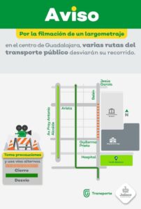 Por filmaciones y maratón habrá modificaciones en el transporte público este domingo - ZMG Noticias