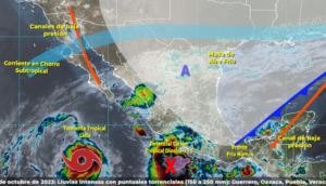 Conagua emite pronóstico de lluvias torrenciales en varias regiones de México
