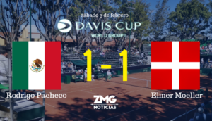 La Copa Davis 2024 inaugura los singles entre México y Dinamarca quedando 1-1