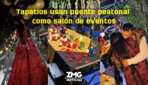 ¿Te enteraste? Tapatíos usan puente peatonal como salón de eventos