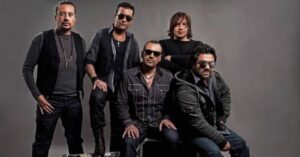 El grupo Elefante en el festejo de la Copa Davis México vs Dinamarca 2024