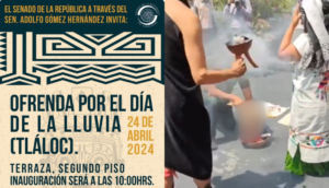 Polémica en el Senado: Sacrifican gallina por 'Día de la Lluvia (Tláloc)'