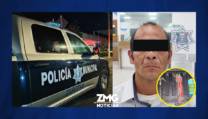 Este sujeto es detenido por robar a un domicilio en la colonia San Isidro Ejidal.