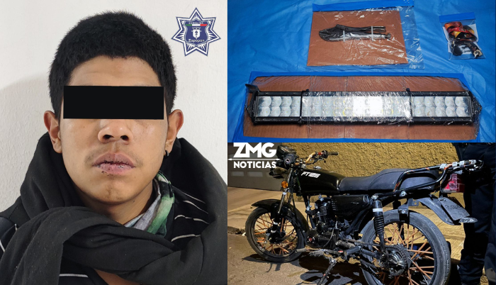 Un masculino fue sorprendido robando autopartes de vehículos en Jardines de los Belenes.