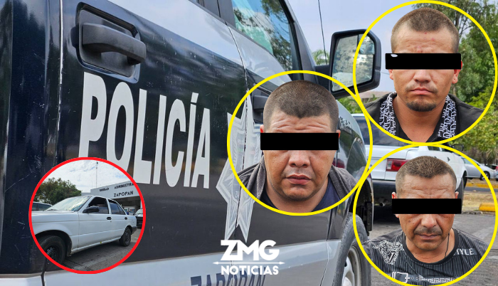 Policía de Zapopan detiene a tres sospechosos de robo en La Floresta del Collí.