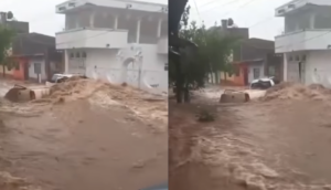Tormenta en Atengo causa inundaciones y arrastra vehículos