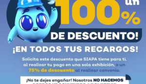 SIAPA extiende descuentos de hasta el 100% en recargos por adeudos