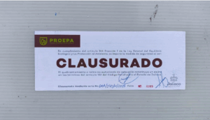 Clausura PROEPA rastro municipal de Juanacatlán