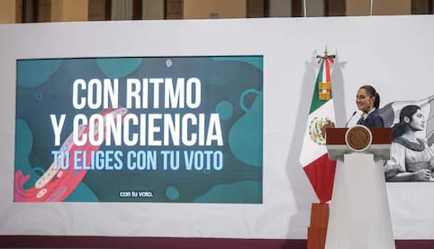 Claudia Sheinbaum lanza cumbia sobre elección judicial - ZMG Noticias