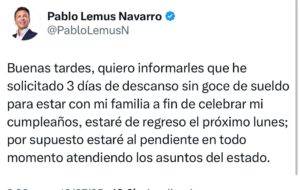 Pablo Lemus solicita licencia - ZMG Noticias
