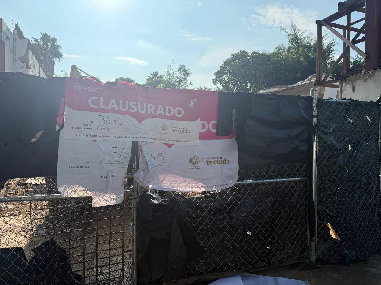 Guadalajara clausura trabajos de demolición en finca - ZMG Noticias